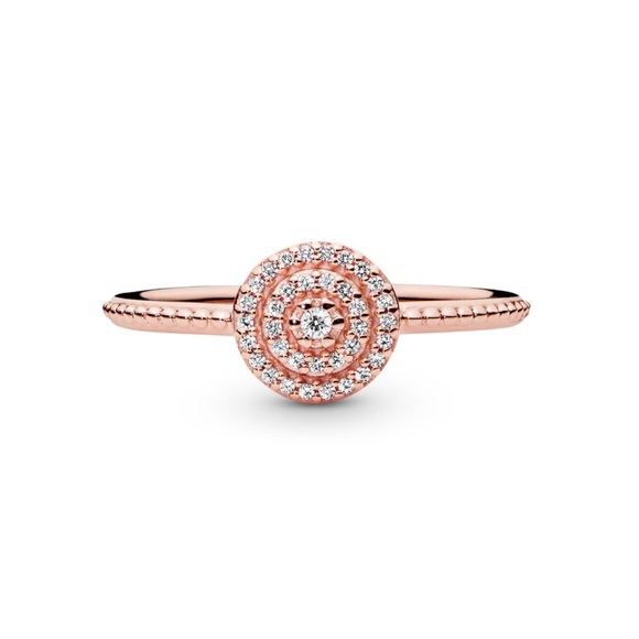 NWT Pandora Rose Gold Elegant Sparkle Ring, Size 4.5 - Picture 3 of 12